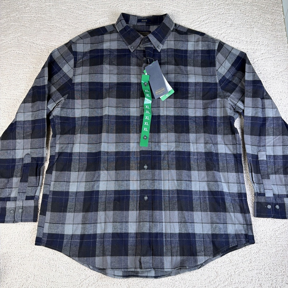 Men's NEW Pendleton Size XL Mason Long Sleeve Button Flannel Shirt Cotton